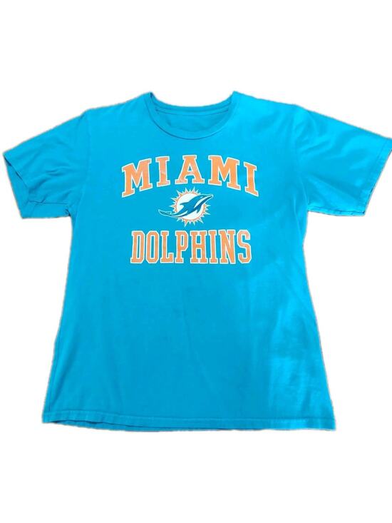 Unbranded Other - Miami Dolphins Youth Large T-Shirt Aqua Teal Victory Arch Graphic Tee NFL Kids